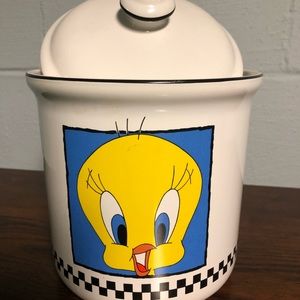 Tweety Bird ceramic cookie jar.